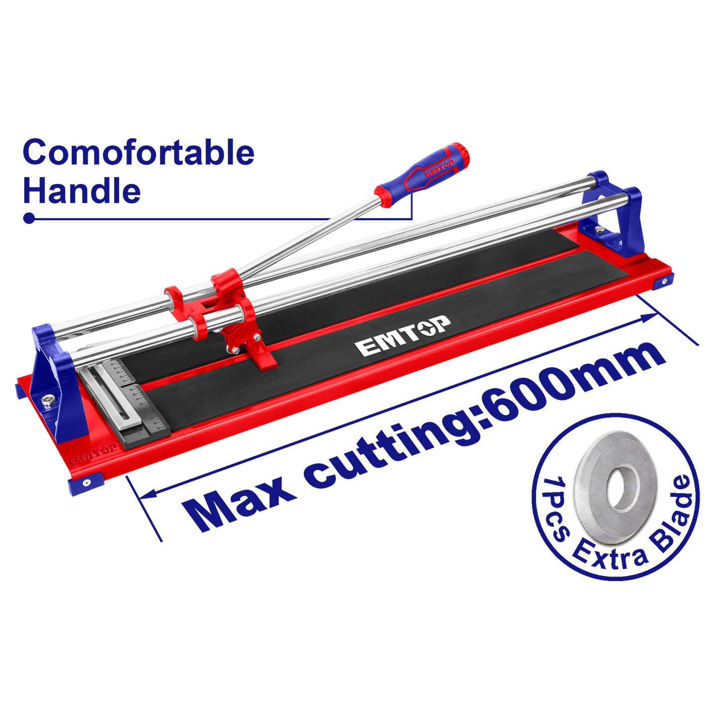 Cortador de baldosa y azulejos hasta 600mm EMTOP ETCR6001