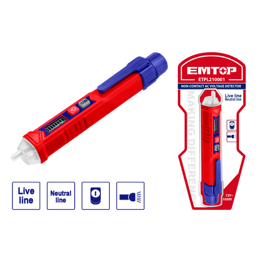 Detector de voltaje AC sin contacto EMTOP ETPL210001