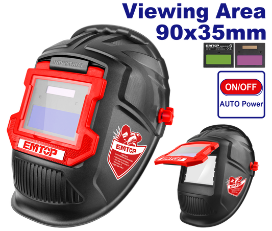 Máscara para soldar con auto-oscurecimiento EMTOP EWHT0102