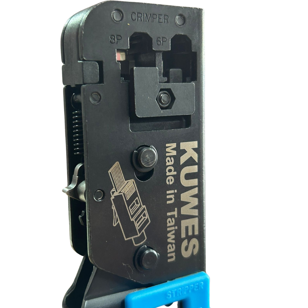 Pinza crimpadora EZ RJ45 y RJ11 RJ12 Kuwes EZ108-TL6– LA CASA DEL TELEFONO