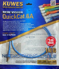 Patch Cord CAT6A U/FTP azul de 1M Kuwes FC6A-1M-BL