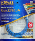 Patch Cord CAT6A U/FTP azul de 3M Kuwes FC6A-3M-BL
