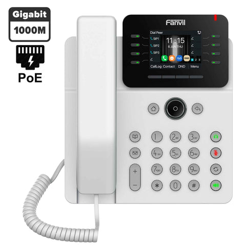 Teléfono IP 12 cuentas SIP Gigabit PoE Fanvil V62G