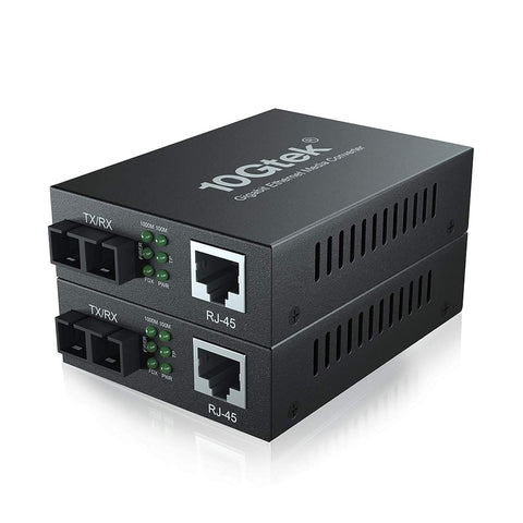 Kit convertidor de medios SC dúplex monomodo gigabit ethernet 20km 1310nm