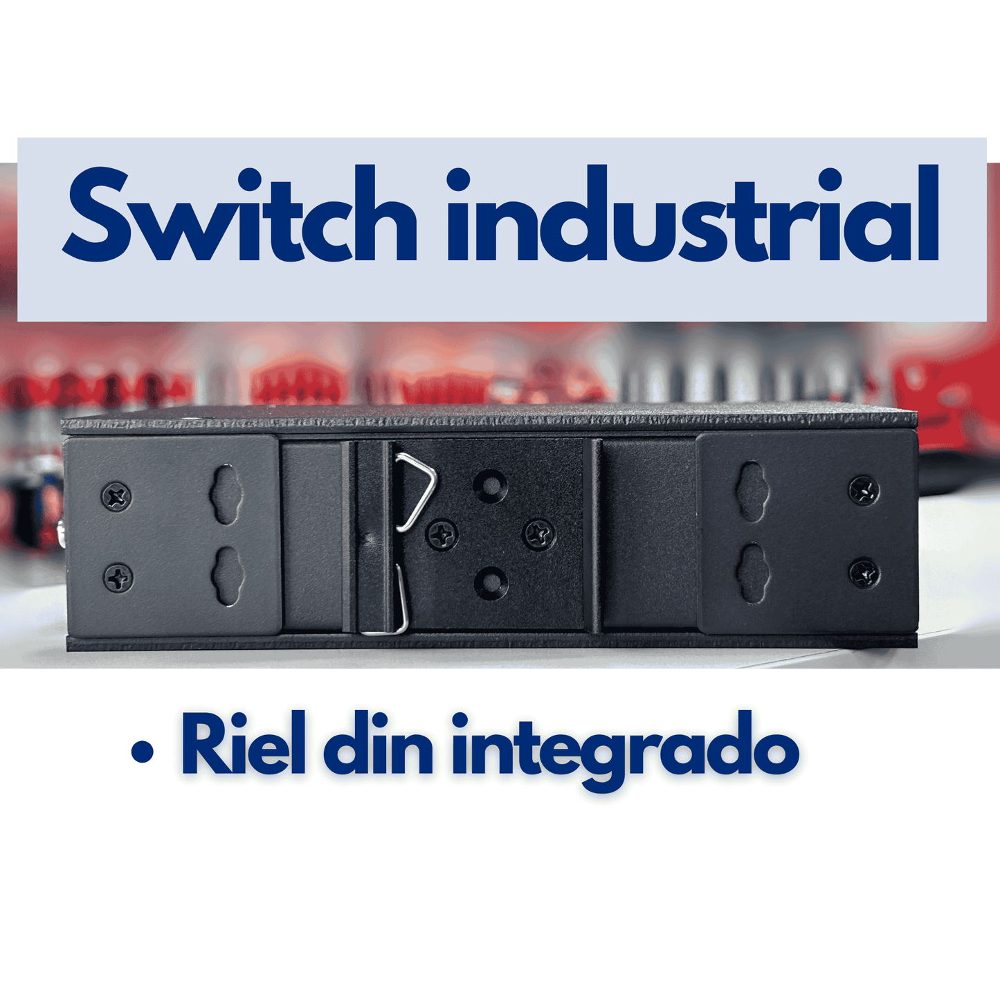 Switch industrial 4 puertos gigabit PoE + 2 SFP hasivo G800P-4G-2S