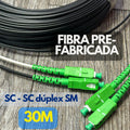Fibra óptica pre-fabricada SC-SC dúplex monomodo de 30 metros