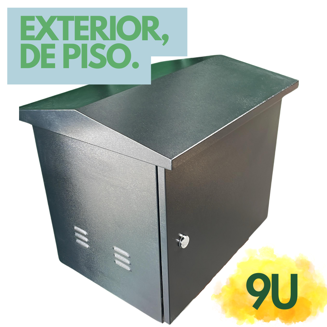 Gabinete de Piso para exterior, capacidad 9U