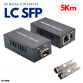 Kit convertidor de medios de fibra óptica Monomodo LC a ethernet