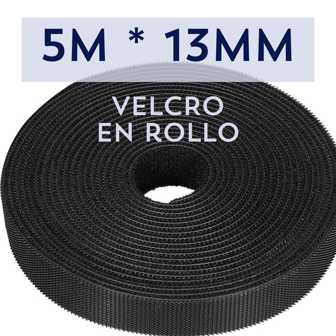 Rollo de velcro negro de 5M Kuwes KRGT-1305BK