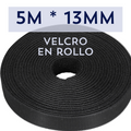 Rollo de velcro negro de 5M Kuwes KRGT-1305BK