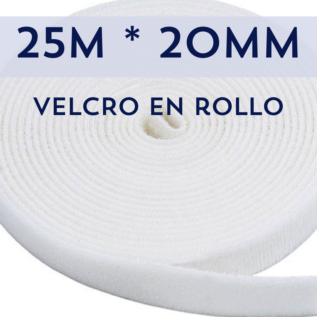 Rollo de velcro blanco 25M Kuwes KRGT-2075WH