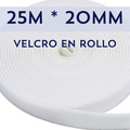 Rollo de velcro blanco 25M Kuwes KRGT-2075WH