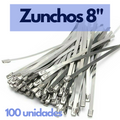 Zunchos metálicos de 8” en paquete de 100 Kuwes KSBL-201S