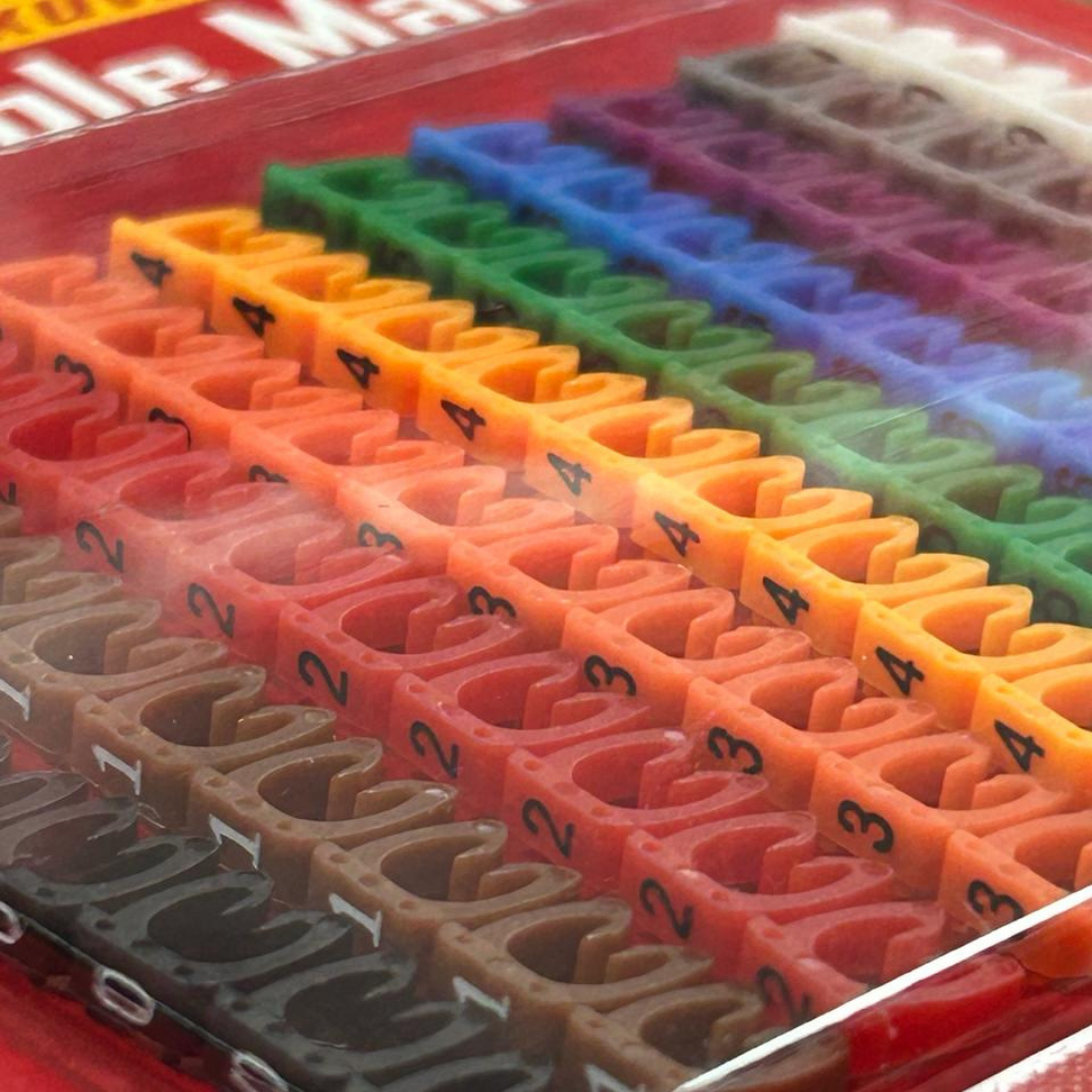 Marcadores multicolores para cable, 100 unidades Kuwes KSGS-3