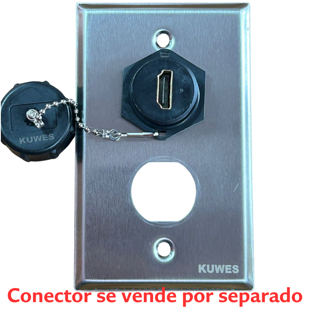 Tapa de acero inoxidable industrial 2 puertos