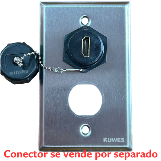 Tapa de acero inoxidable industrial 2 puertos