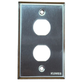 Tapa de acero inoxidable industrial 2 puertos