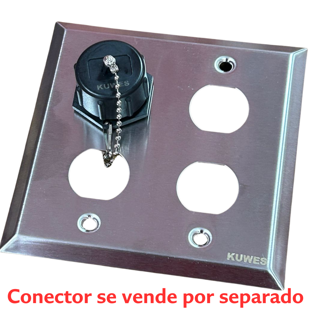 Tapa de acero inoxidable industrial 4 puertos
