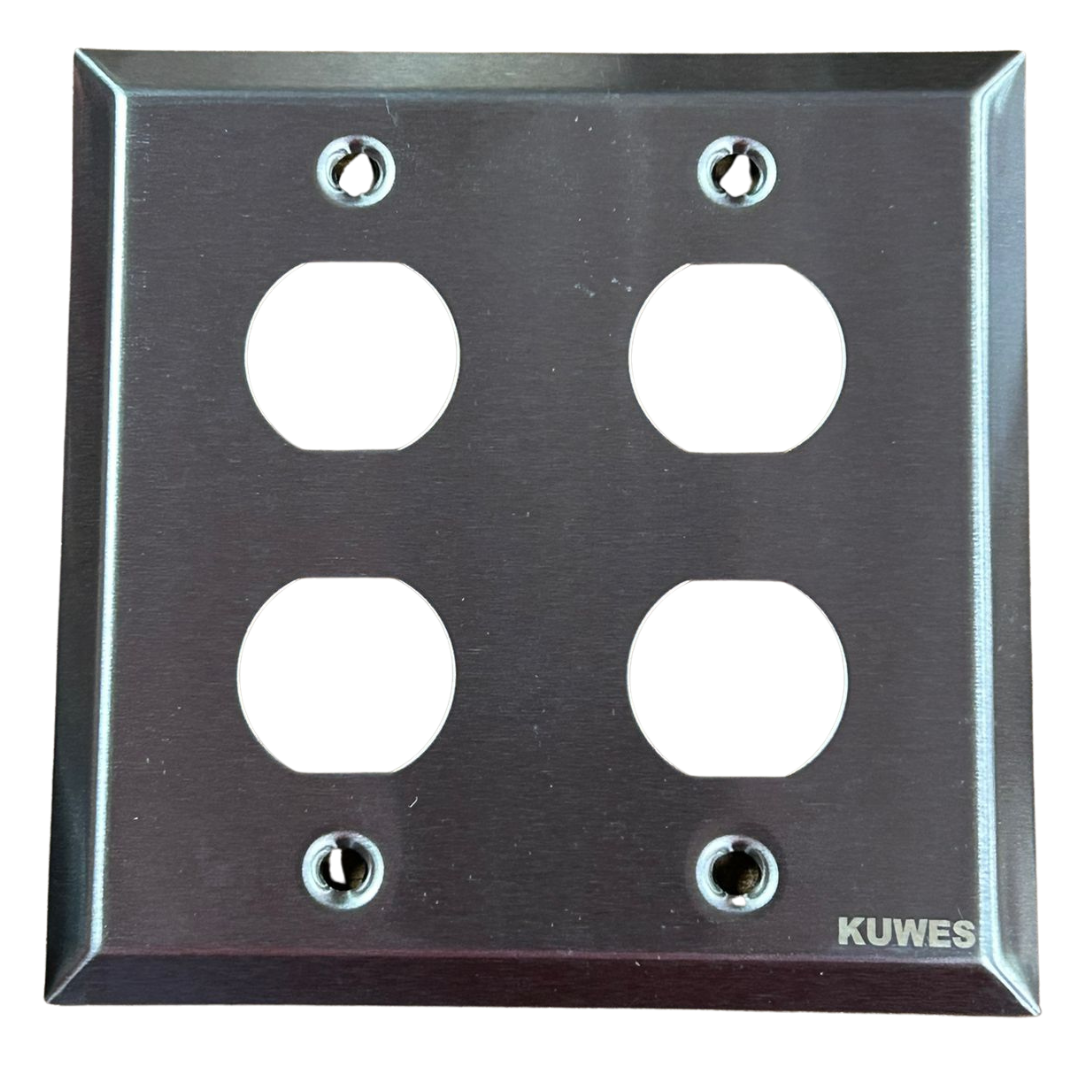 Tapa de acero inoxidable industrial 4 puertos