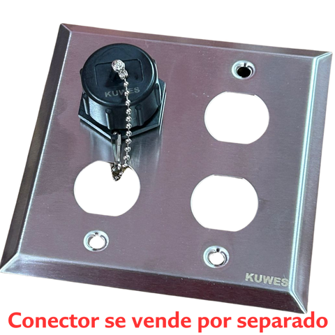 Tapa de acero inoxidable industrial 4 puertos