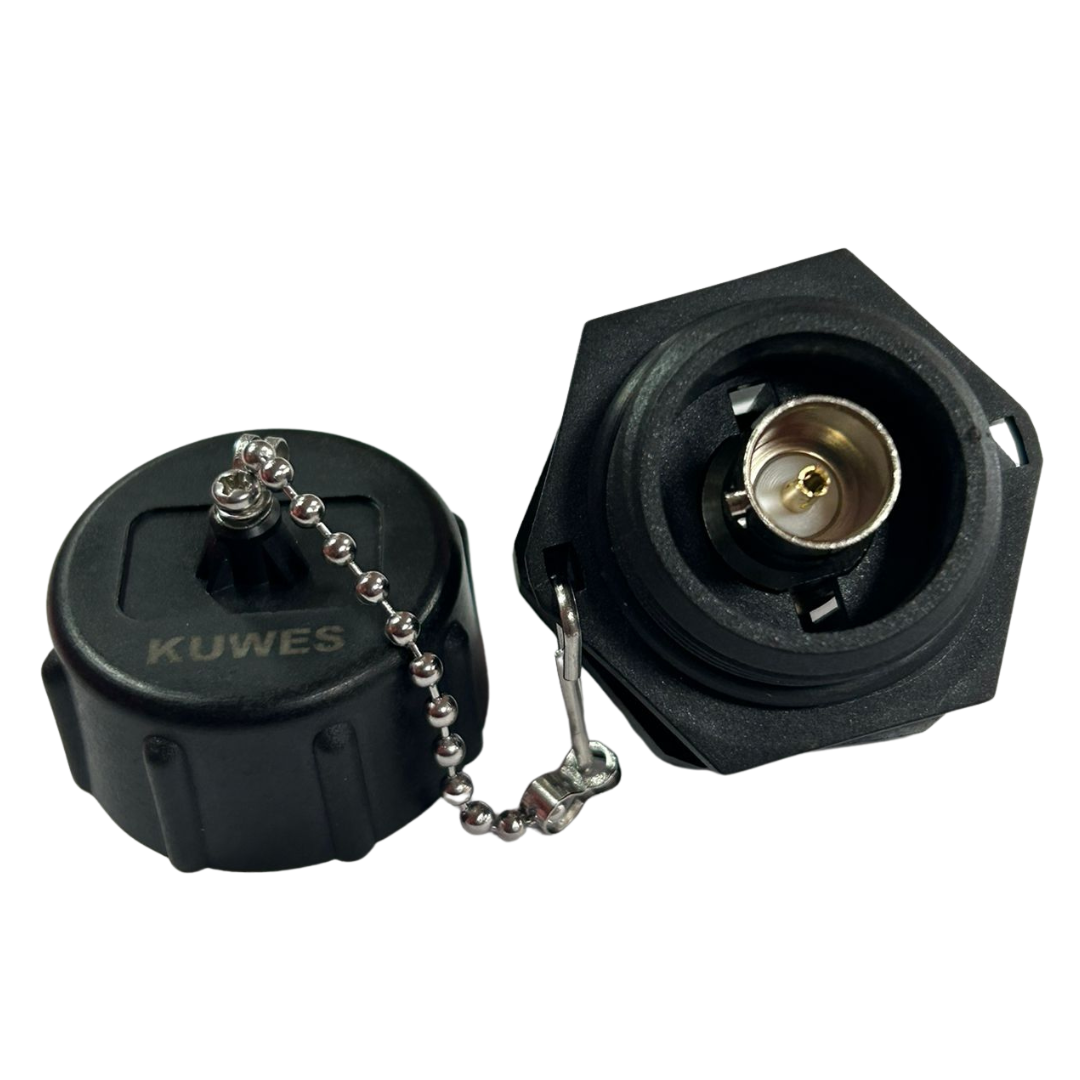 Conector unión BNC waterproof IP68 Kuwes KSNT-WP-BNC-F