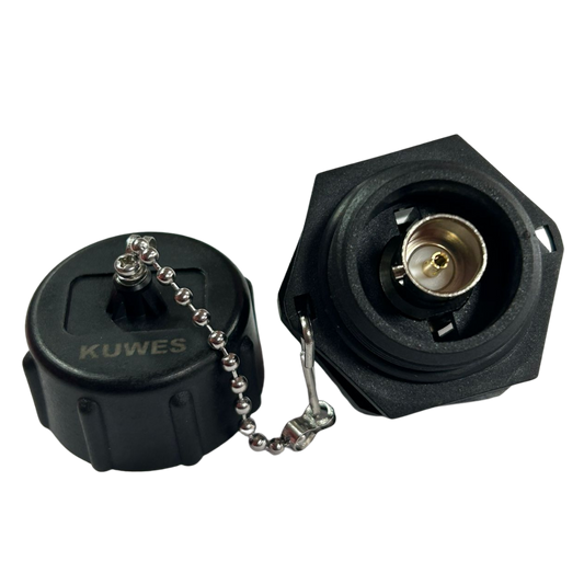 Conector unión BNC waterproof IP68 Kuwes KSNT-WP-BNC-F
