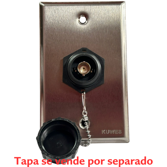 Conector unión BNC waterproof IP68 Kuwes KSNT-WP-BNC-F