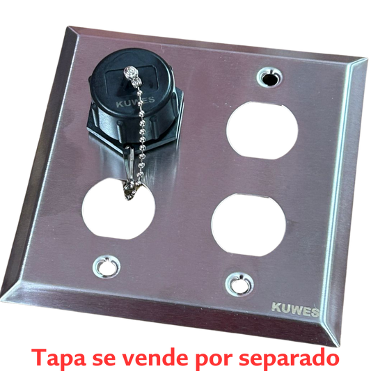 Conector unión USB waterproof IP68 Kuwes KSNT-WP-USB-A-3.0