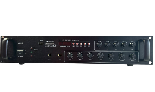 Amplificador de PA L-2350 de 350W, 5 zonas, USB SD FM Bluetooth