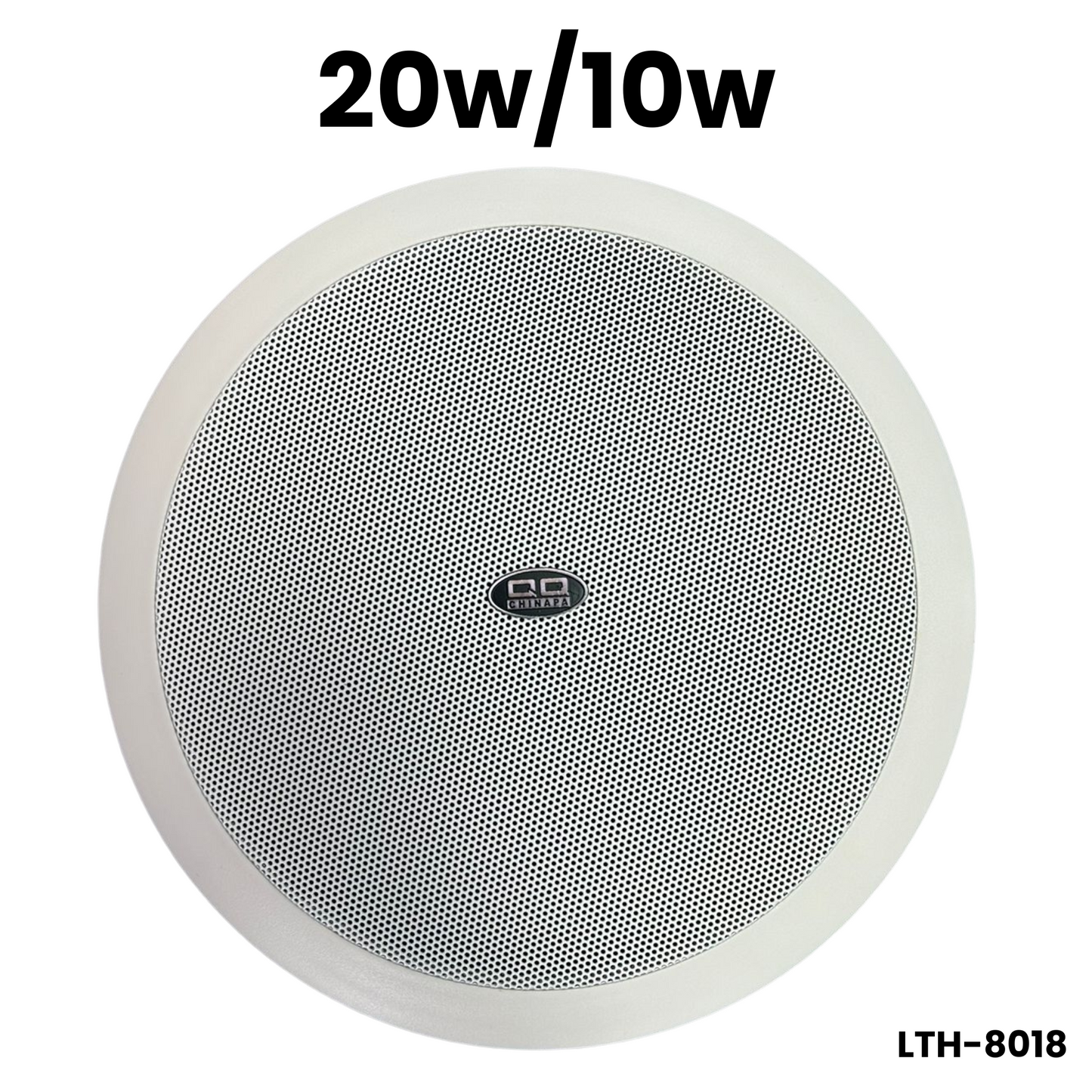 Bocina empotrable de cielo raso 8” 10/20W, línea de 100V – LTH-8018