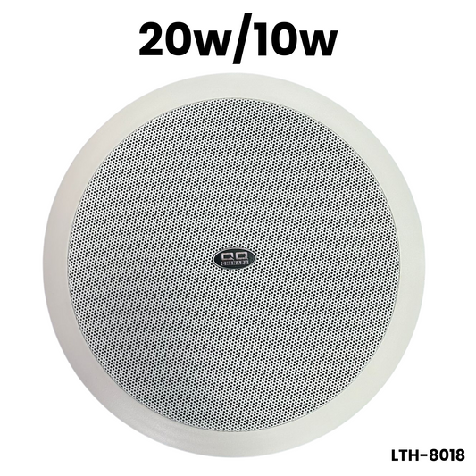 Bocina empotrable de cielo raso 8” 10/20W, línea de 100V – LTH-8018