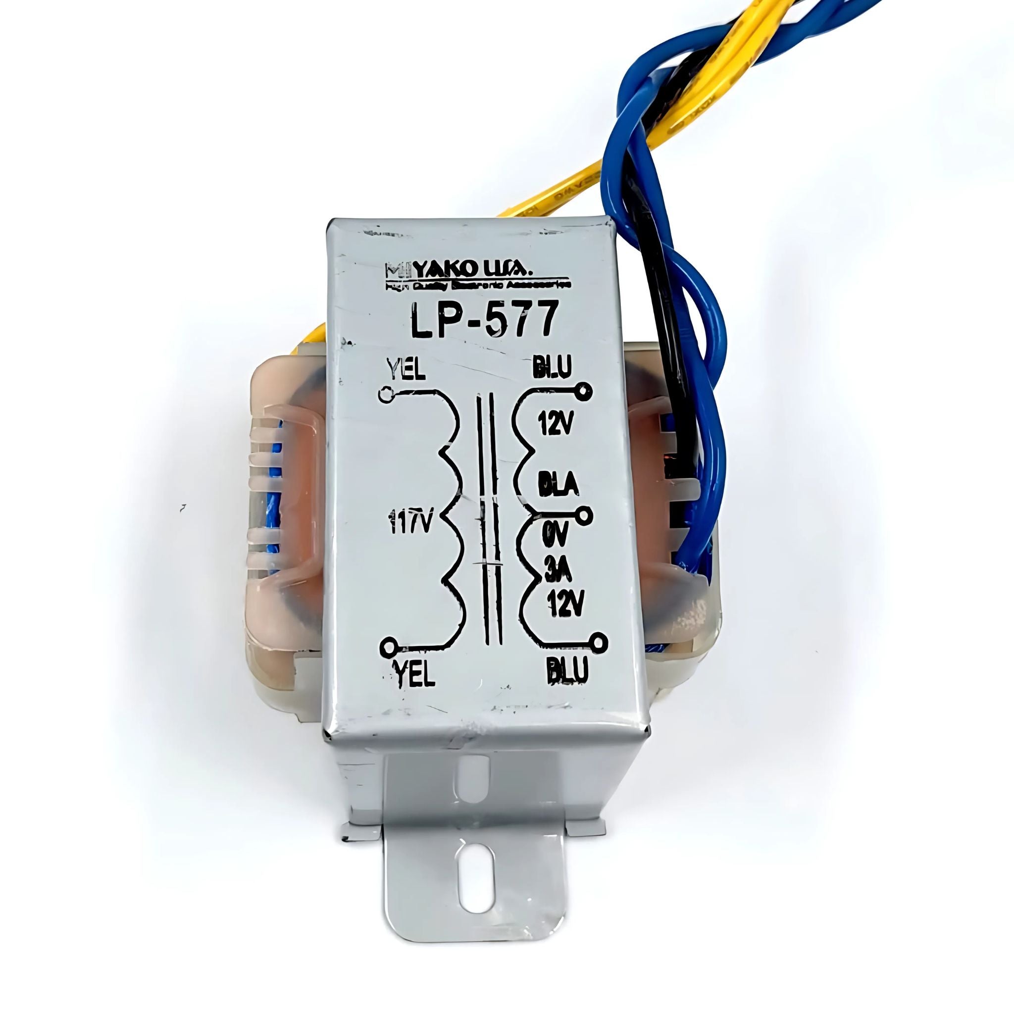 Transformador AC 12V 3A con tap central – Miyako LP-577