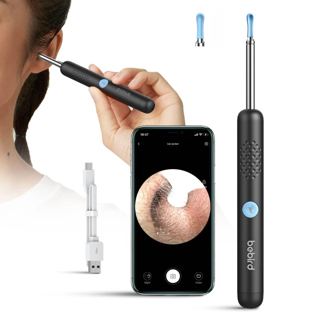 Limpiador visual de oído Bebird R1 - Endoscopio WiFi 3MP
