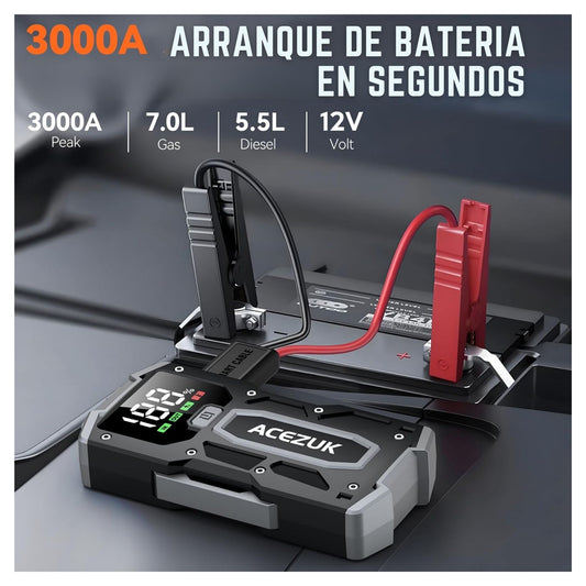 Arrancador de batería para carro y banco de batería