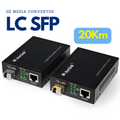 Convertidor de medios de fibra óptica con módulo transceptor SFP hasta 20km - MC-G1E1SBD20