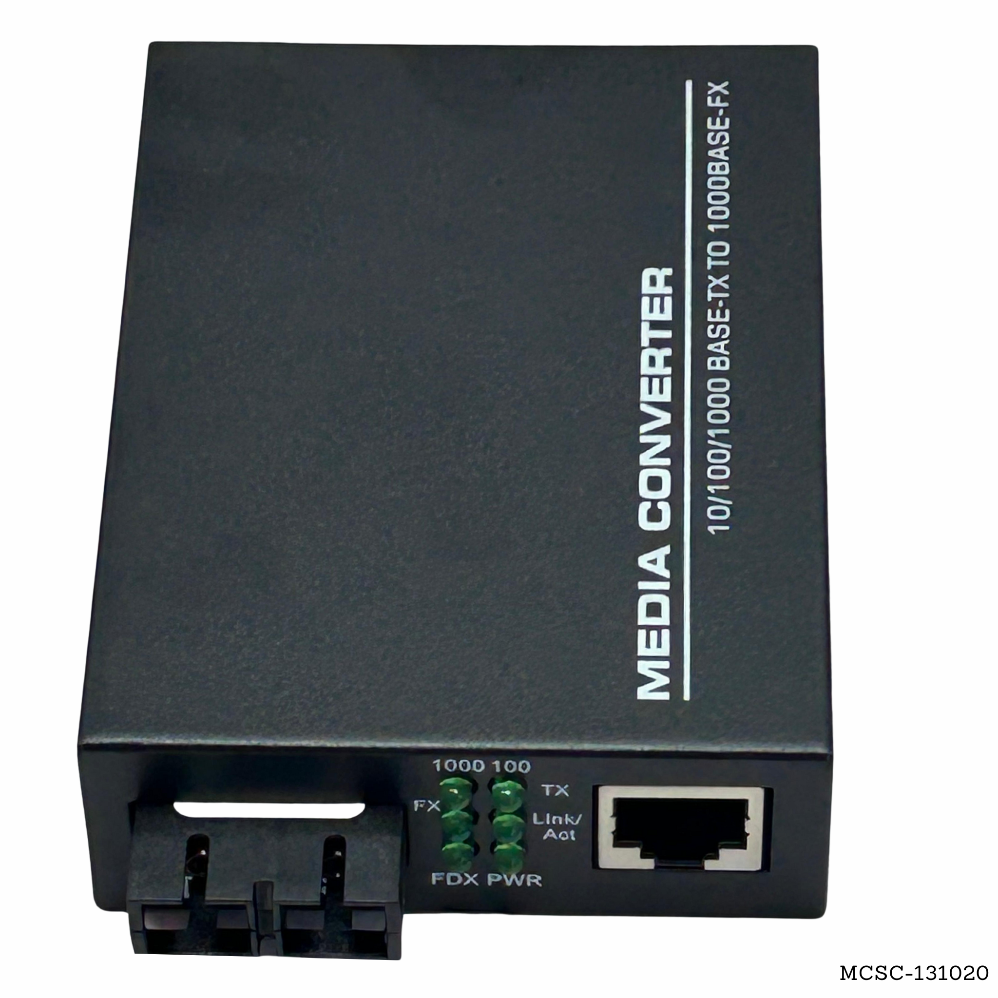 Convertidor de medios de fibra óptica dúplex monomodo SC gigabit 20km MCSC-131020