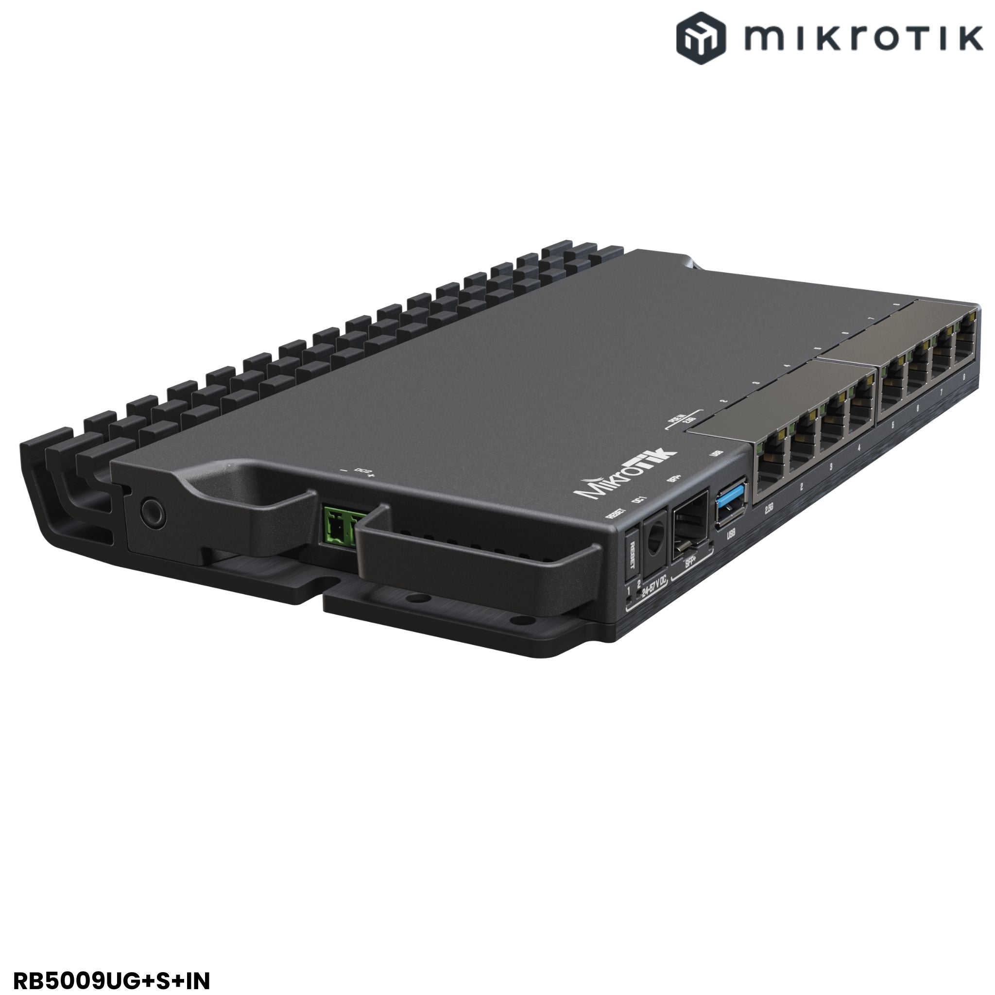 Router Mikrotik RB5009UG+S+IN con 7 puertos Gigabit, 1 puerto 2.5G, 1 puerto 10G SFP+