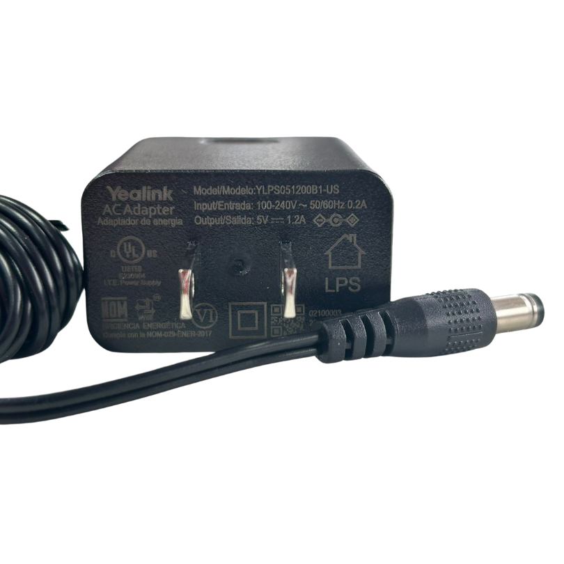 Adaptador de corriente Yealink YLPS051200B-US de 5Vdc 1.2A