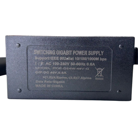 Inyector POE gigabit 48V 0.5A