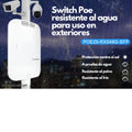 Switch de exterior 4 puertos gigabit PoE