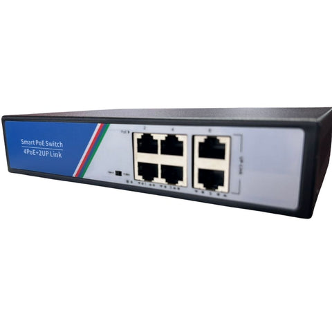 Switch Gigabit PoE 4 puertos + 2 UP Link – PSW-4G2G