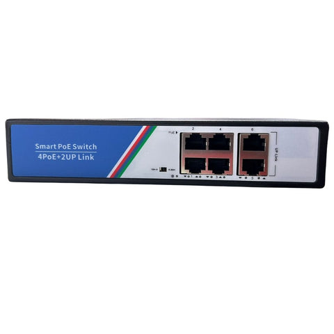 Switch Gigabit PoE 4 puertos + 2 UP Link – PSW-4G2G