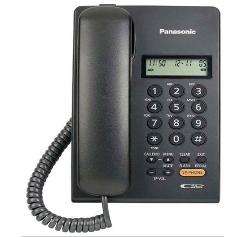 Teléfono de mesa Panasonic KX-TSC62 color negro, con pantalla, identificador de llamadas y altavoz