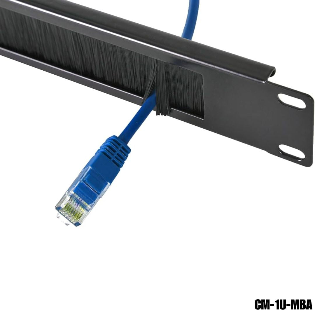 Panel pasacables con cepillo 1U organizador horizontal para rack