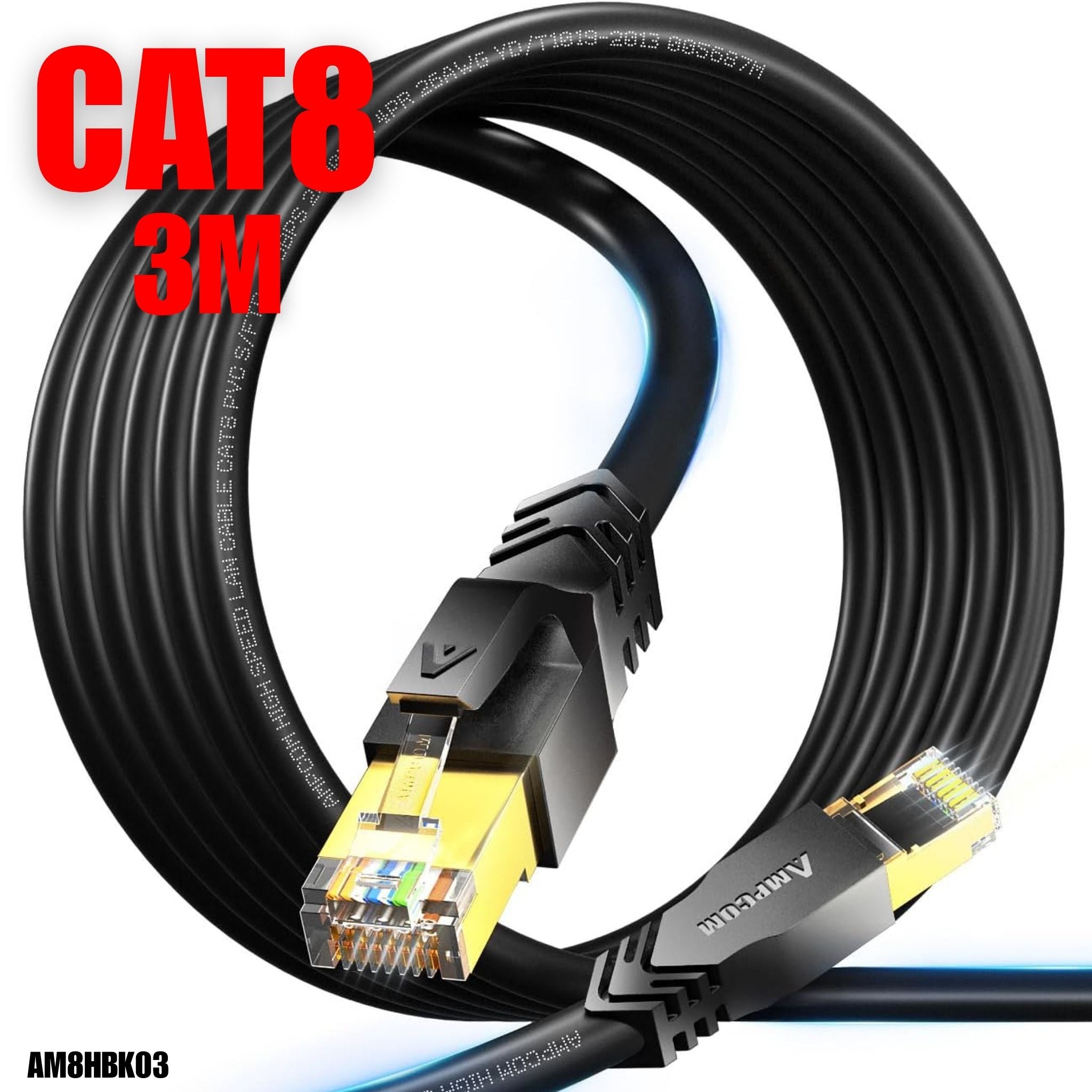 Patch Cord CAT8 S/FTP 3 metros 40Gbps blindado