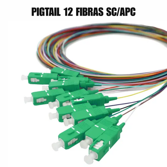 Pigtail 12 fibras SC/APC monomodo