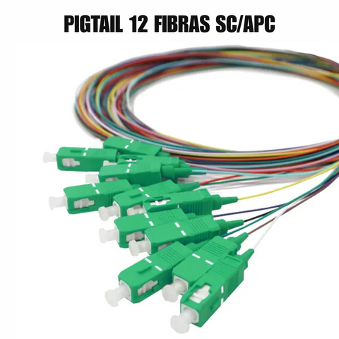Pigtail 12 fibras SC/APC monomodo