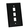Placa de pared negra de 3 puertos Quest NFP-1031