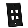 Placa negra de pared de 4 puertos Quest NFP-1041