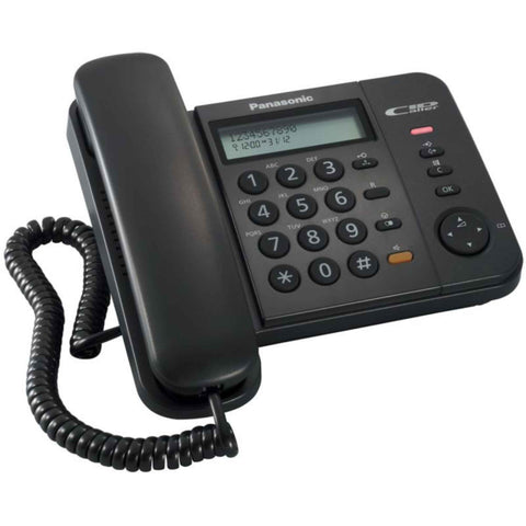 Teléfono Panasonic KX-TS580 con pantalla, altavoz y directorio telefónico